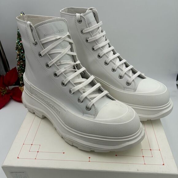 Men’s Alexander, McQueen tread slick high top boots size 46 made in Italy - Picture 1 of 8